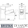 Bristan Prism 1 Hole Bath Filler Dimensions